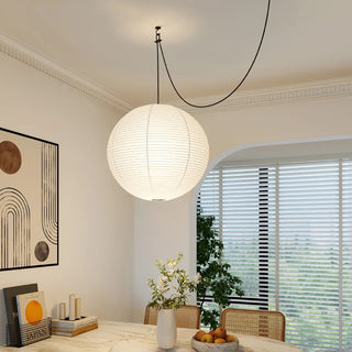 Akari A Minimalist Mulberry Paper Pendant Swag Light