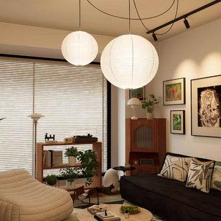 Akari A Minimalist Mulberry Paper Pendant Swag Light