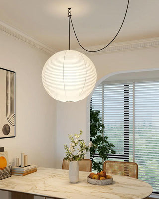 Akari A Minimalist Mulberry Paper Pendant Swag Light