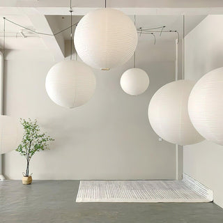 Akari A Minimalist Mulberry Paper Pendant Swag Light