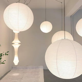 Akari A Minimalist Mulberry Paper Pendant Swag Light