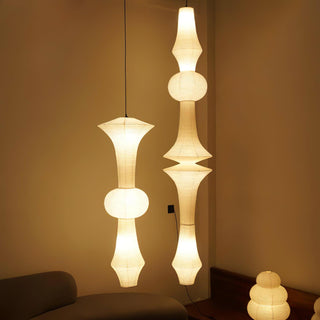 Akari E Sculptural Mulberry Paper Pendant Light