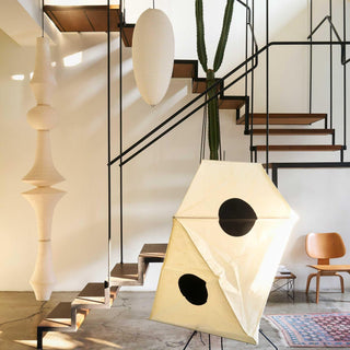 Akari E Sculptural Mulberry Paper Pendant Light