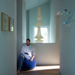Akari E Sculptural Mulberry Paper Pendant Light