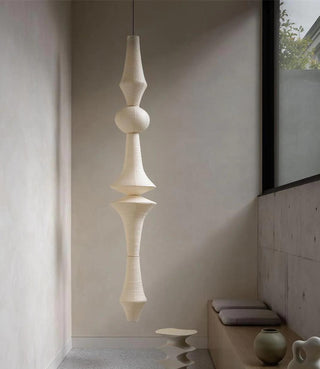 Akari E Sculptural Mulberry Paper Pendant Light
