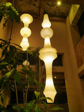 Akari E Sculptural Mulberry Paper Pendant Light