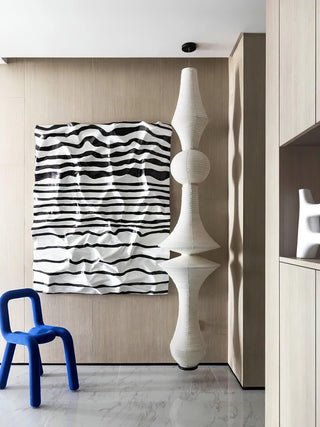 Akari E Sculptural Mulberry Paper Pendant Light