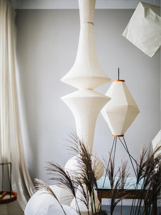 Akari E Sculptural Mulberry Paper Pendant Light