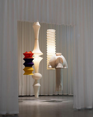 Akari E Sculptural Mulberry Paper Pendant Light