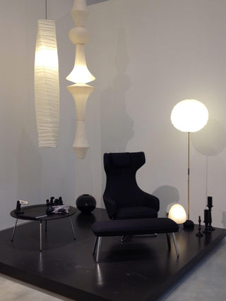Akari E Sculptural Mulberry Paper Pendant Light