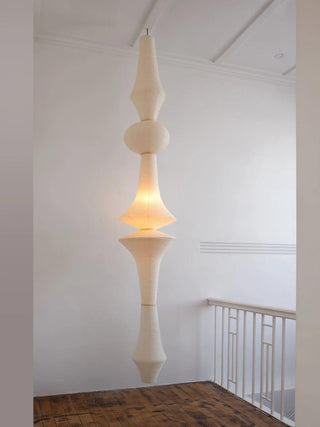 Akari E Sculptural Mulberry Paper Pendant Light