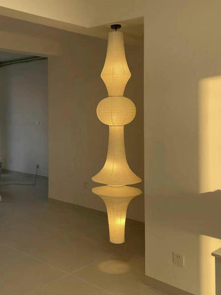 Akari E Sculptural Mulberry Paper Pendant Light