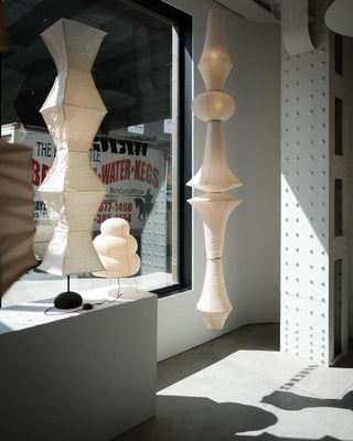 Akari E Sculptural Mulberry Paper Pendant Light
