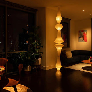 Akari E Sculptural Mulberry Paper Pendant Light