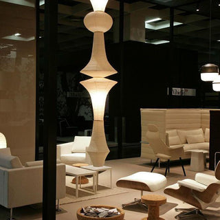 Akari E Sculptural Mulberry Paper Pendant Light