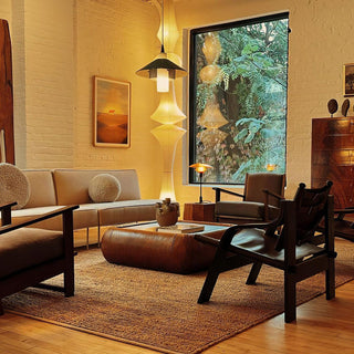 Akari E Sculptural Mulberry Paper Pendant Light