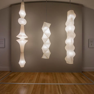 Akari E Sculptural Mulberry Paper Pendant Light