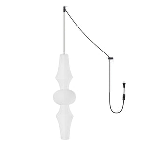Akari E Sculptural Mulberry Paper Pendant Swag Light