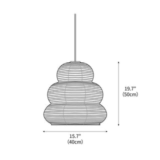 Akari Gourd Minimalist Mulberry Paper Pendant Light