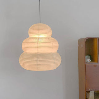 Akari Gourd Minimalist Mulberry Paper Pendant Light