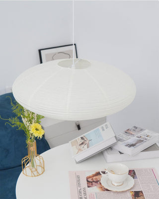 Akari Oval Organic Mulberry Paper Pendant Light