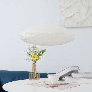 Akari Oval Organic Mulberry Paper Pendant Light