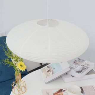 Akari Oval Organic Mulberry Paper Pendant Light