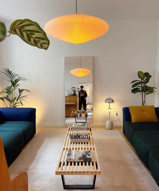 Akari Oval Organic Mulberry Paper Pendant Light