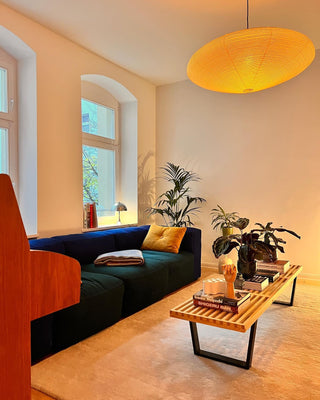 Akari Oval Organic Mulberry Paper Pendant Light