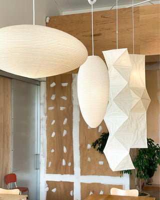 Akari Oval Organic Mulberry Paper Pendant Light