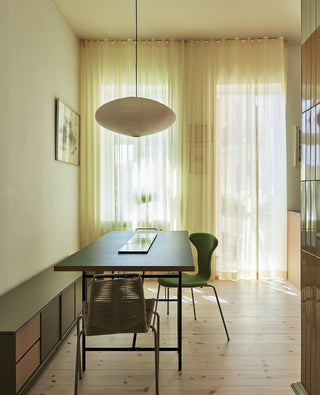 Akari Oval Organic Mulberry Paper Pendant Light