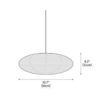 Akari Oval Organic Mulberry Paper Pendant Light