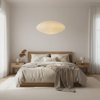 Akari Oval Organic Mulberry Paper Pendant Light