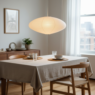 Akari Oval Organic Mulberry Paper Pendant Light
