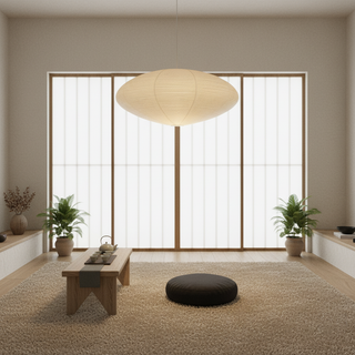 Akari Oval Organic Mulberry Paper Pendant Light