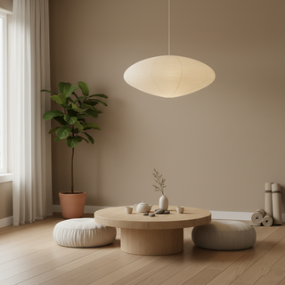 Akari Oval Organic Mulberry Paper Pendant Light