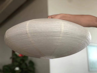 Akari Oval Organic Mulberry Paper Pendant Light