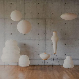 Akari Oval Organic Mulberry Paper Pendant Light