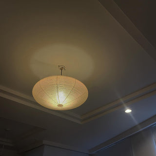 Akari Oval Organic Mulberry Paper Pendant Light