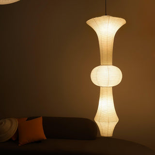 Akari E Sculptural Mulberry Paper Pendant Light