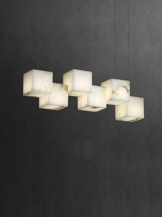 Alabaster Box Sculptural Chandelier 28.3