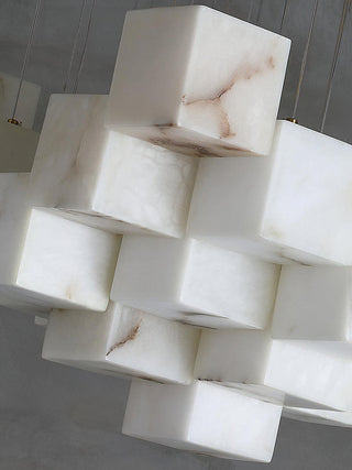 Alabaster Box Sculptural Chandelier 28.3