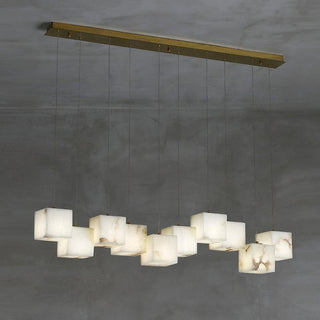 Alabaster Box Sculptural Chandelier 28.3