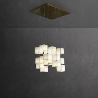 Alabaster Box Sculptural Chandelier 28.3