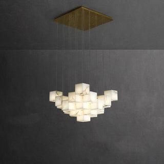 Alabaster Box Sculptural Chandelier 28.3