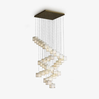 Alabaster Box Sculptural Chandelier 28.3