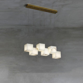 Alabaster Box Sculptural Chandelier 28.3