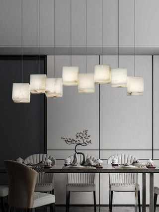 Alabaster Box Sculptural Chandelier 28.3