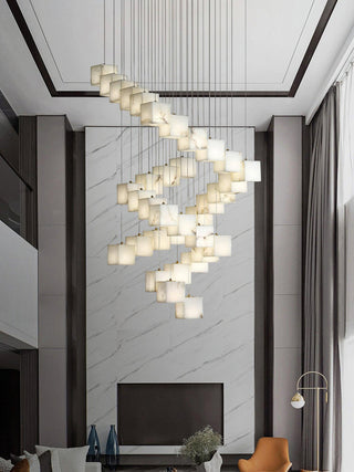 Alabaster Box Sculptural Chandelier 28.3