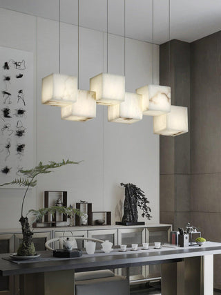 Alabaster Box Sculptural Chandelier 28.3